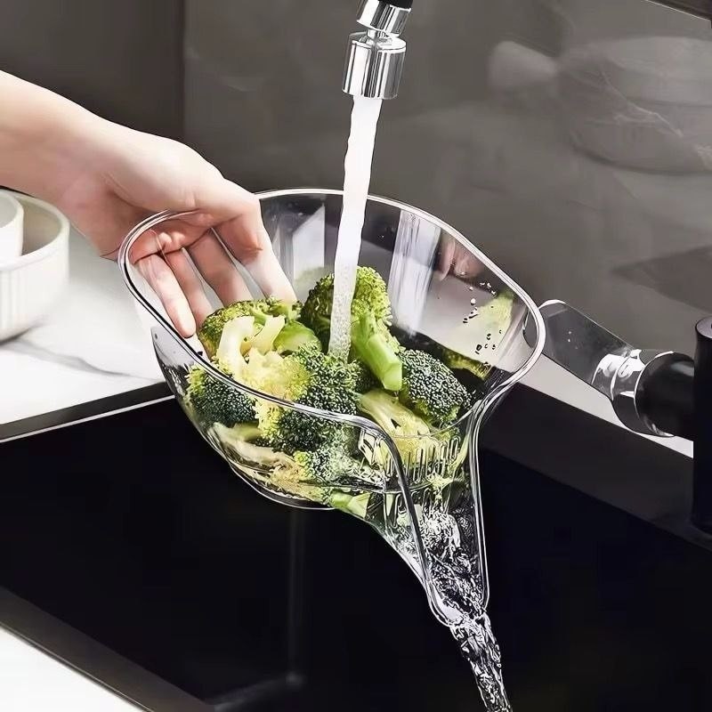 آبکش لبه سینک کریستالی شفاف تمشک