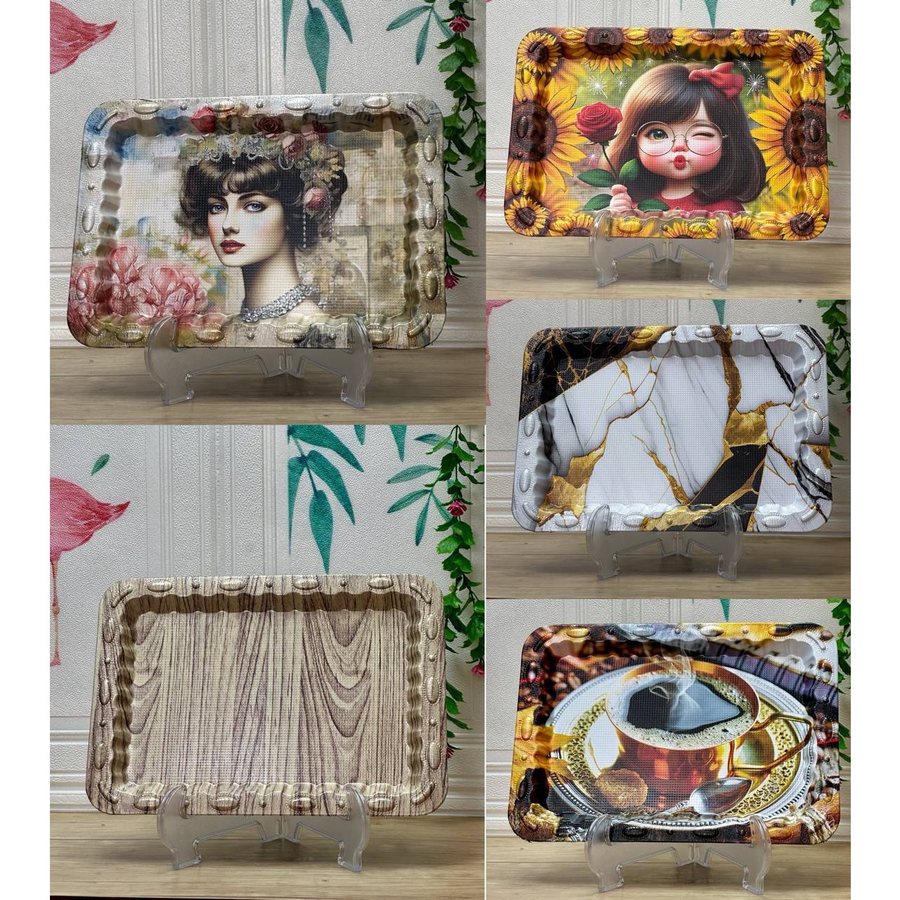 سینی نگین چاپدار مستطیل 40*30